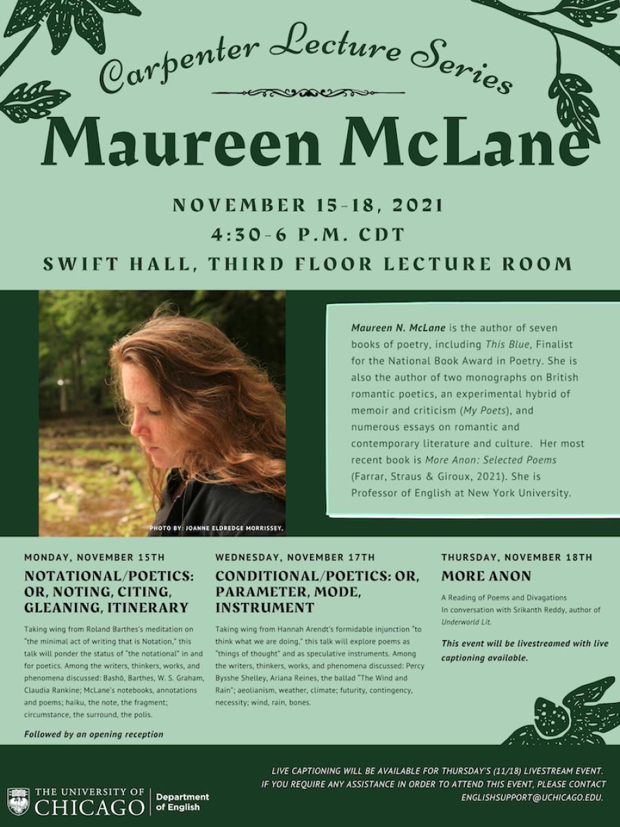 Carpenter Lecture Series: Maureen McLane